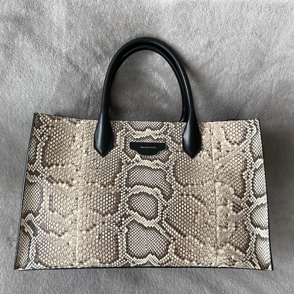 Balenciaga Python Padlock Tote